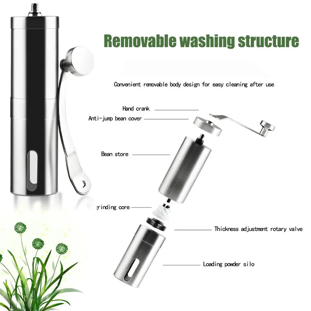 Mini Coffee Grinder Stainless Steel Hand Manual Handmade Coffee Bean Grinder Crocus Grinders Nespresso Dolce Gusto Capsule Evolatte