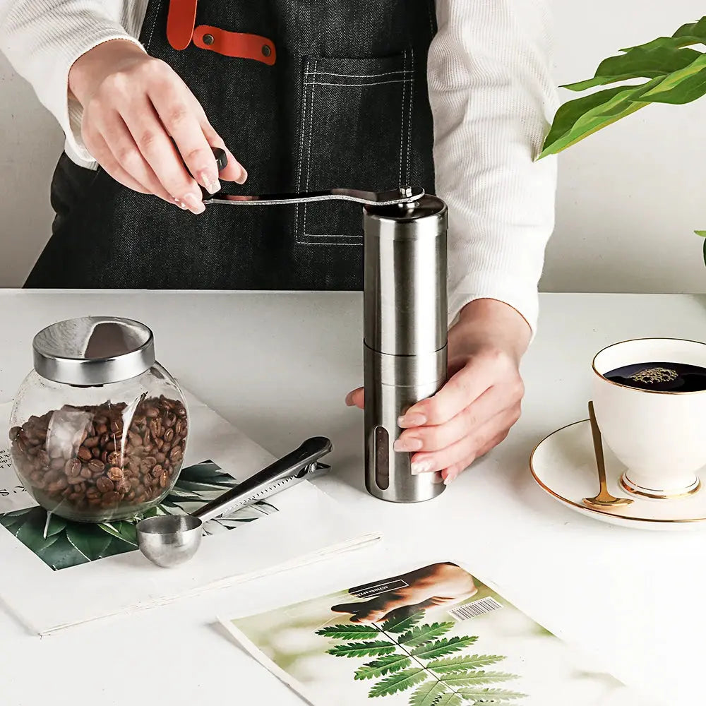 Mini Coffee Grinder Stainless Steel Hand Manual Handmade Coffee Bean Grinder Crocus Grinders Nespresso Dolce Gusto Capsule Evolatte