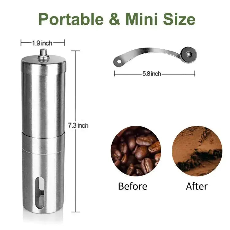 Mini Coffee Grinder Stainless Steel Hand Manual Handmade Coffee Bean Grinder Crocus Grinders Nespresso Dolce Gusto Capsule Evolatte